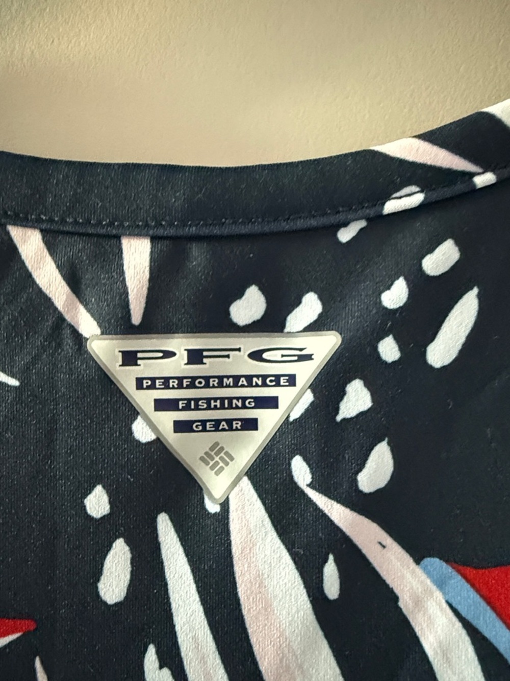Columbia PFG Floral Sleeveless Shift Dress - Blue/Red/White - Picture 3 of 6